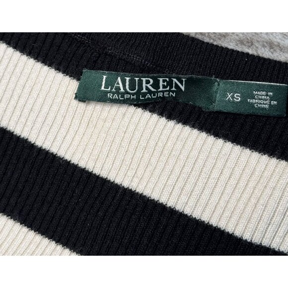 Lauren Ralph Lauren Size XS Woman Knit Top W/ Gold Button & Patches - Picture 6 of 6